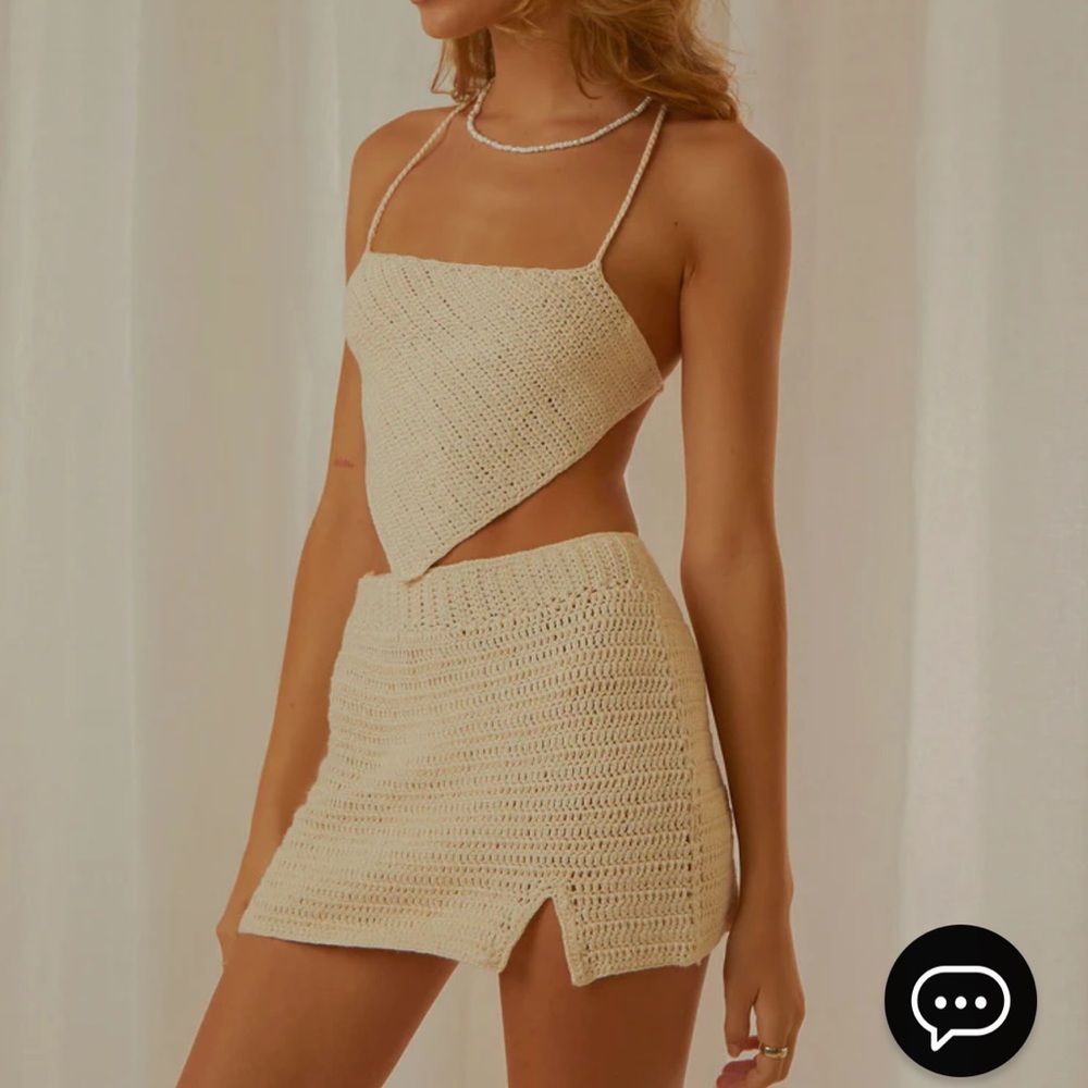 Cancun crochet halter top and skirt